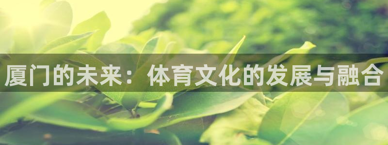 vsport体育官方正版app官网：厦门的未来：体育