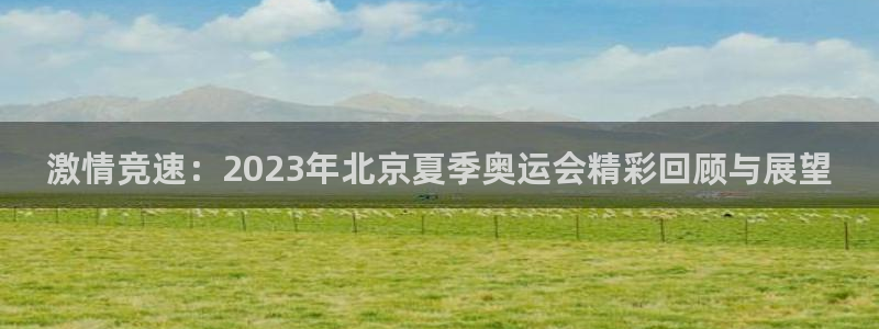 Vsport体育官方网站入口：激情竞速：2023年北京夏季奥